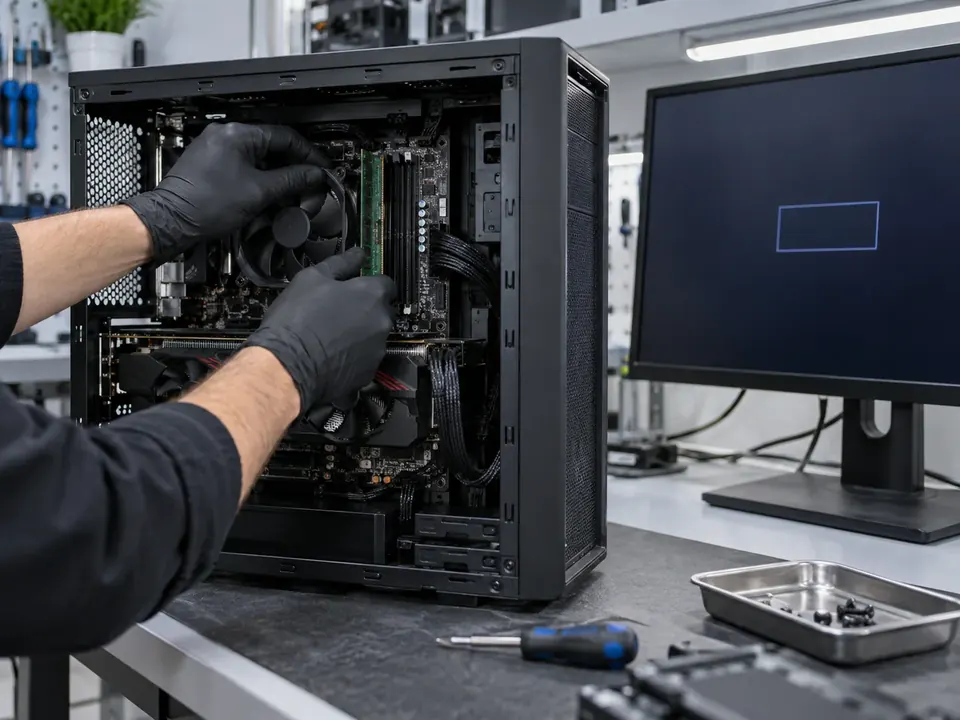 Desktop RAM and display signal diagnostics