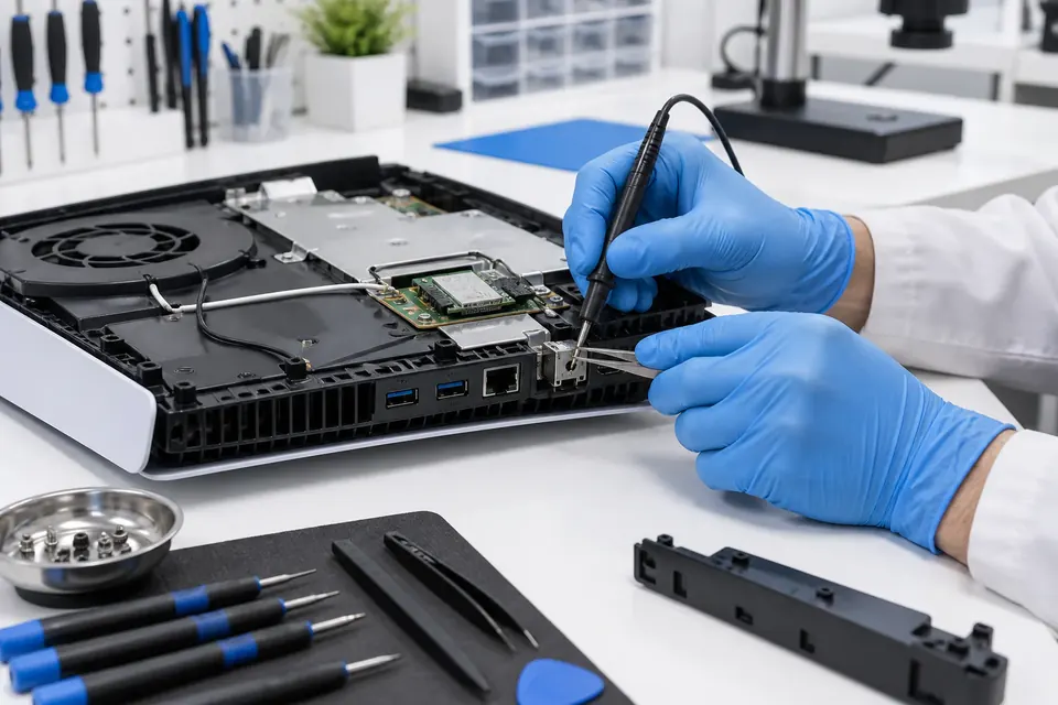 Professional console USB, LAN, and Wi-Fi module repair