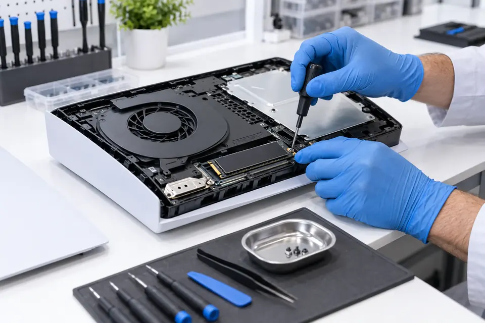 Professional console SSD storage and system diagnostics