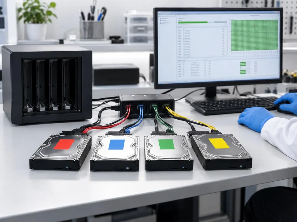 Step-by-step laboratory recovery of RAID and NAS drives