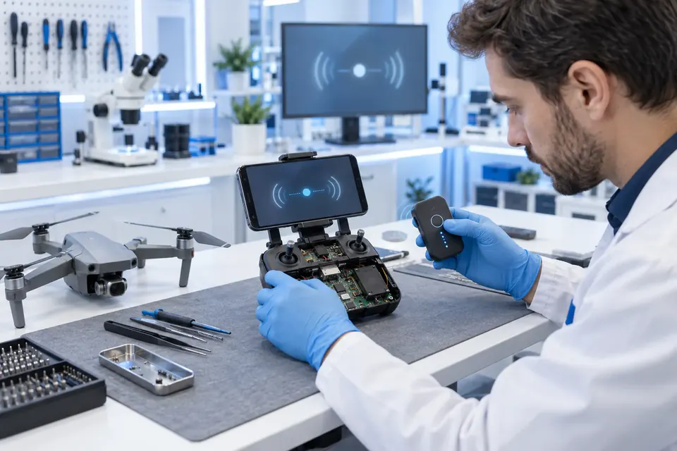 Diagnostics of the connection between the drone's remote controller and mobile app