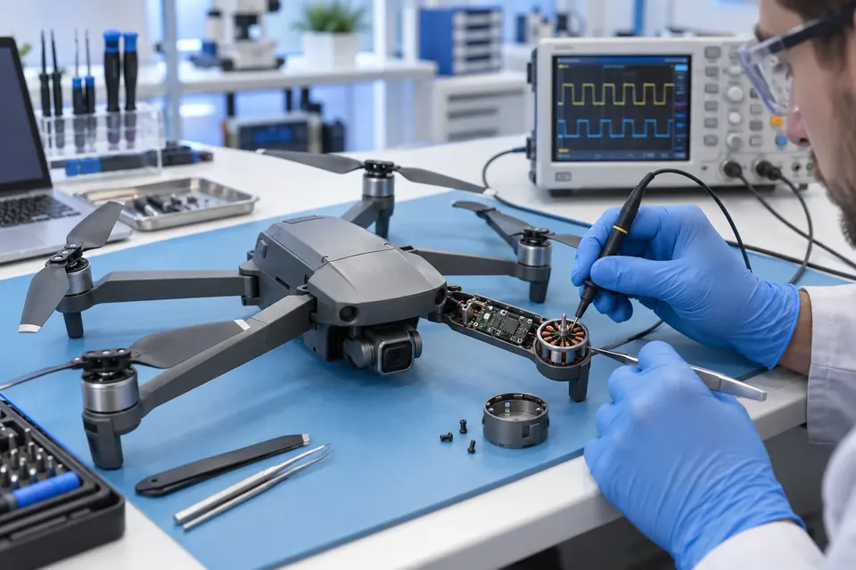 Diagnostics of the drone's motor and ESC board