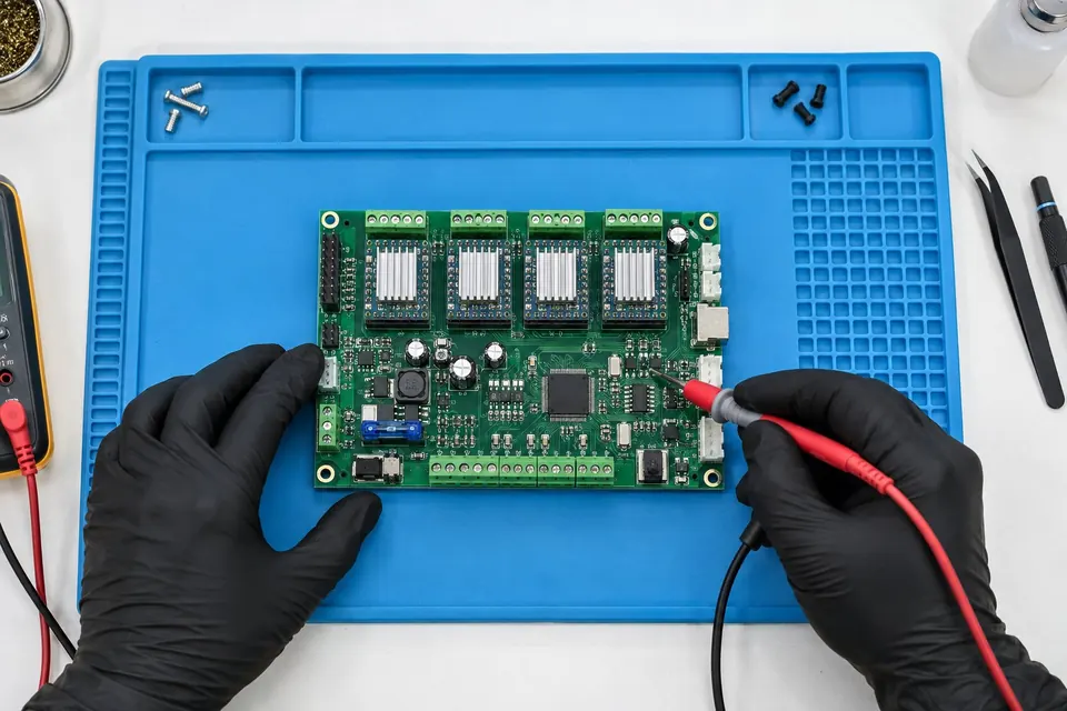 CNC, laser machine, and 3D printer controller board diagnostics