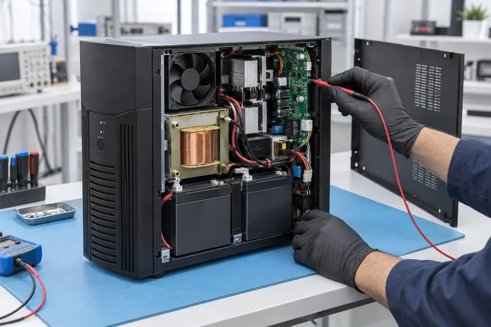 UPS and inverter power board diagnostics