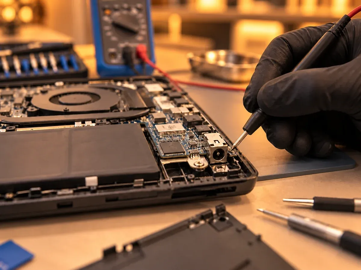 Precise power system diagnostics on a laptop board