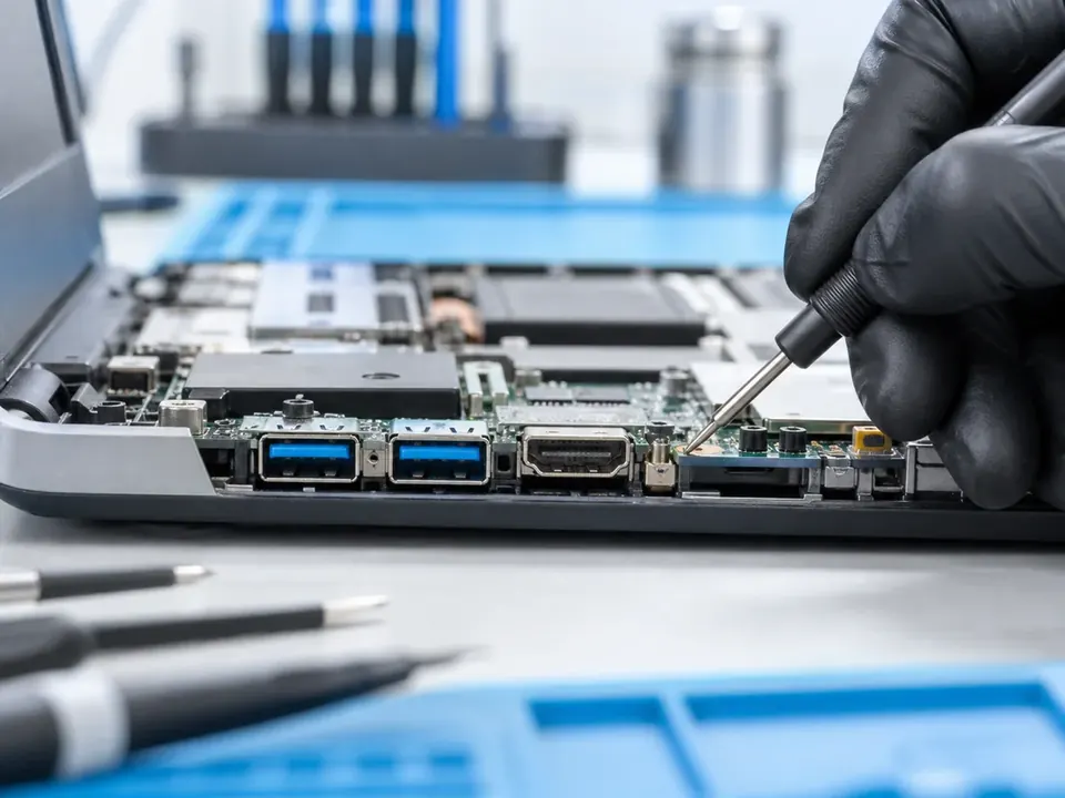 Laptop USB and HDMI port diagnostics and repair